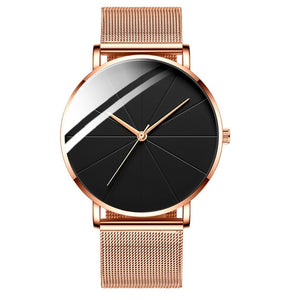 Minimalist Simple Ultra Thin Stainless Steel Mesh Belt Watch