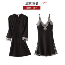 5PC Silk Robe Sleep Suit