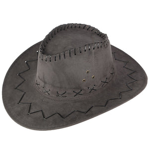 Faux Suede Western Hat