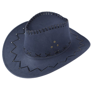 Faux Suede Western Hat