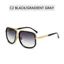 Big Frame Square  Metal Retro Sunglasses