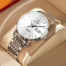 Stainless Steel Hidden Clasp Luminous Wrist Watch