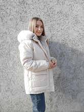 Cotton Padded Hooded Fur Parka