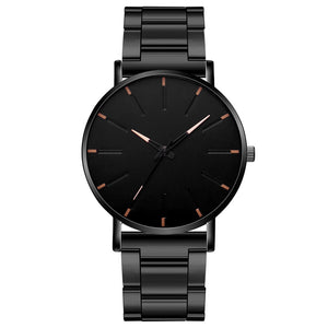 Elegant Ultra Thin Stainless Steel Quartz Watch