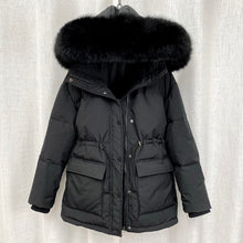 Cotton Padded Hooded Fur Parka