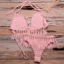 Crochet Tasseled Bikini Set