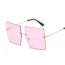 Vintage Square Rimless Sunglasses