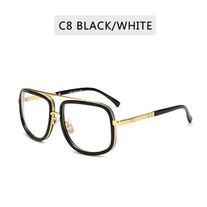 Big Frame Square  Metal Retro Sunglasses