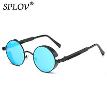 Retro Round Steam Punk Metal Frame Sunglasses