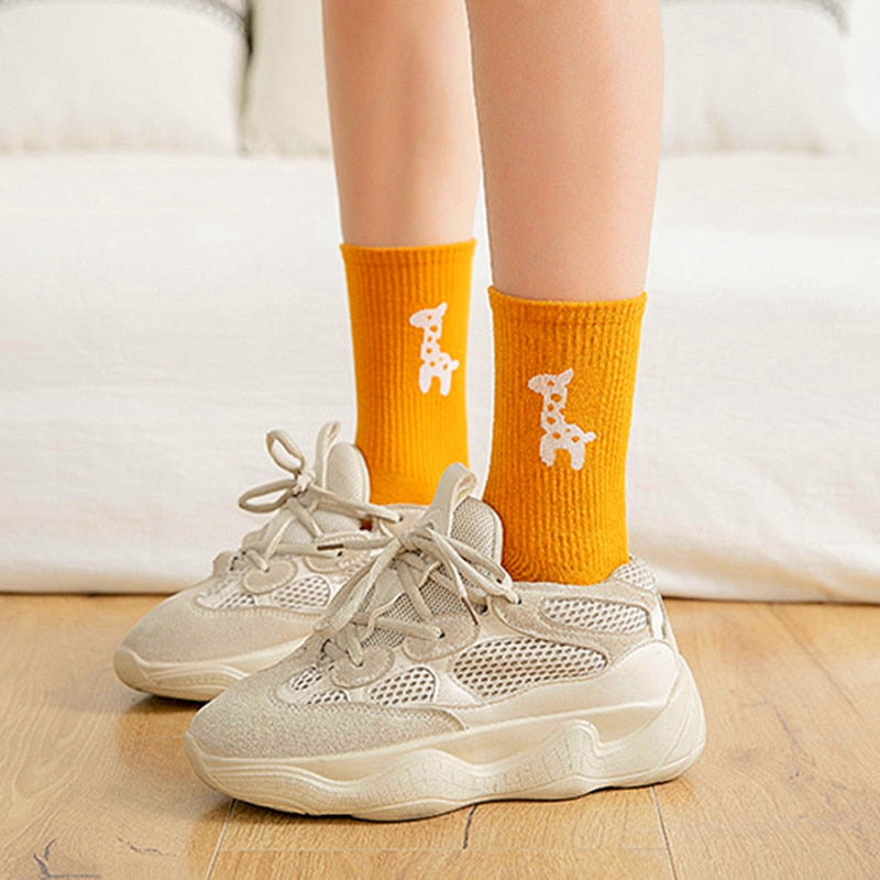 Happy Funny Fruit Candy Colors Mid Socks