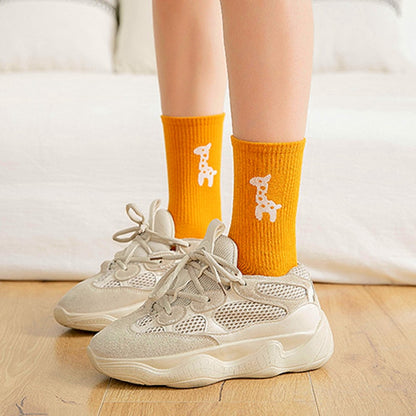 Happy Funny Fruit Candy Colors Mid Socks