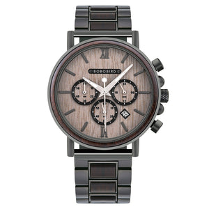 BOBOBIRD Quartz Chronograph Wooden Strap Watch