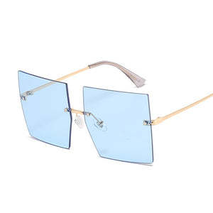 Vintage Square Rimless Sunglasses