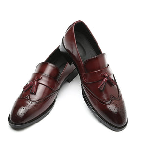 Leather Classic Design Tasseled Dress Shoes