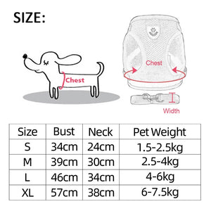 Adjustable Small Pet Vest Harness