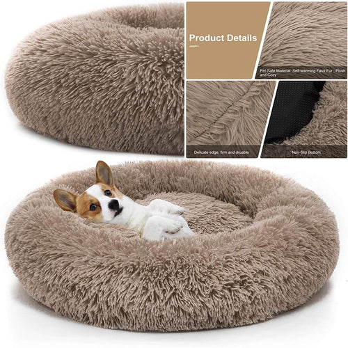 Comfortable Donut Shape Ultra Soft Washable Cushioned Bed