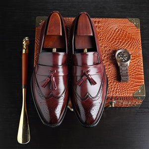 Leather Classic Design Tasseled Dress Shoes