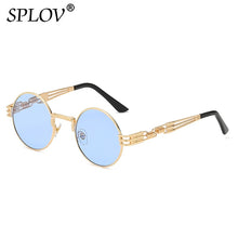 Fashion Retro Round Double Spring Leg Metal Sunglasses