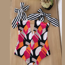 One Piece Strappy Floral Bathing Suit