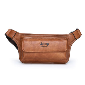 Functional Leather Hip Bag