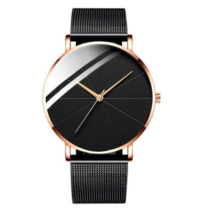 Minimalist Simple Ultra Thin Stainless Steel Mesh Belt Watch