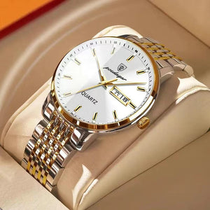 Stainless Steel Hidden Clasp Luminous Wrist Watch