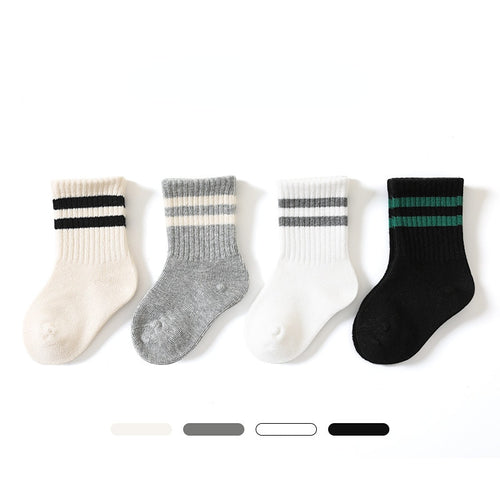 Solid Color Cotton Soft Tube Socks