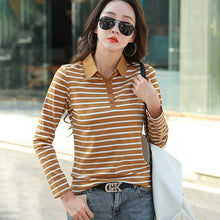 Cotton Striped Long Sleeve Blouse