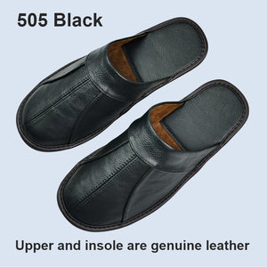 Genuine Leather Indoor Non-slip Slippers