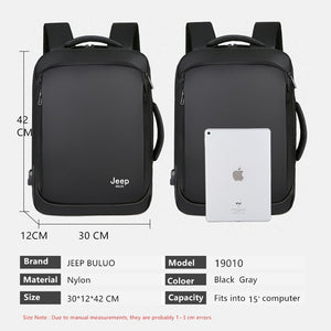 USB Charging Waterproof Laptop Backpack