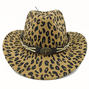 Faux Suede Western Hat