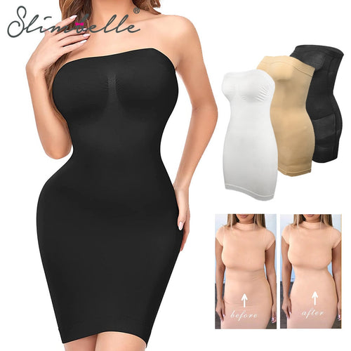 Strapless Slip Under Full Tummy Control Body Shaper