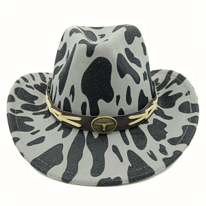 Faux Suede Western Hat