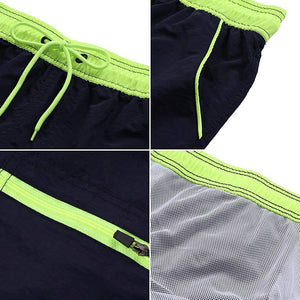 Two-tone Drawstring Closed Swimming Trunks