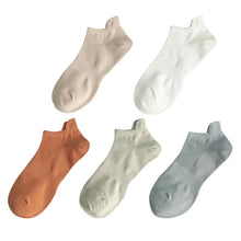 5 Pairs/set Cotton Soft Breathable Solid Colorful Crew Sock