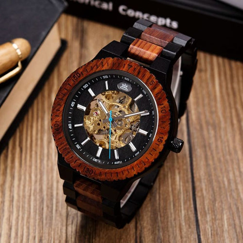 BOBO BIRD Automatic Wooden Stainless Steel Watch