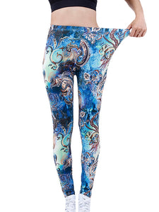 Colorful Print High Waist Soft Leggings