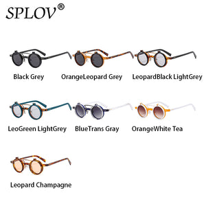 Popular Flip Up Retro Small Round Metal Sun Glasses