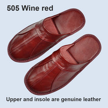 Genuine Leather Indoor Non-slip Slippers