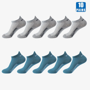 10 Pairs Cotton Low-Cut Thin Crew Socks