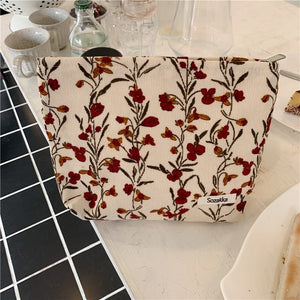 Retro Floral Print Large Capacity Bag