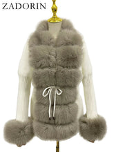 Faux Fur Detachable Collar Coat