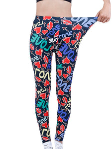 Colorful Print High Waist Soft Leggings