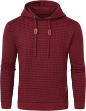 Plaid Jacquard Pullover Hoodie