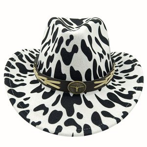 Faux Suede Western Hat