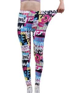 Colorful Print High Waist Soft Leggings