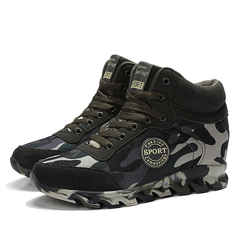 Camouflage Thick Soled Canvas Tennis Shoes