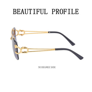 Retro Rimless Sunglasses