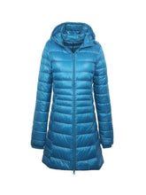 Long Ultra Light Down Jacket With Hood