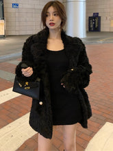 Mid Length Warm Thick Soft Fluffy Faux Fur Coat